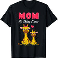 Jungle Joy, Mom'WB shield Birthday Crew - Cute Giraffe & Safari Animal Print T-Shirt | 100% Cotton Fit Top Hoodie, Sweatshirt