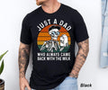 Just A Dad Who Always Came Back With The Milk Shirt, Skeleton, Best Dad, Father's Day, Casual Clothes Tshirt, Graphic...