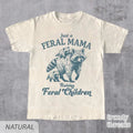 Just A Feral Mama Raising Feral Children Shirt, Funny Mother's Day Shirt, Retro Raccoons Graphic Tee, Cute Gift For Mom...
