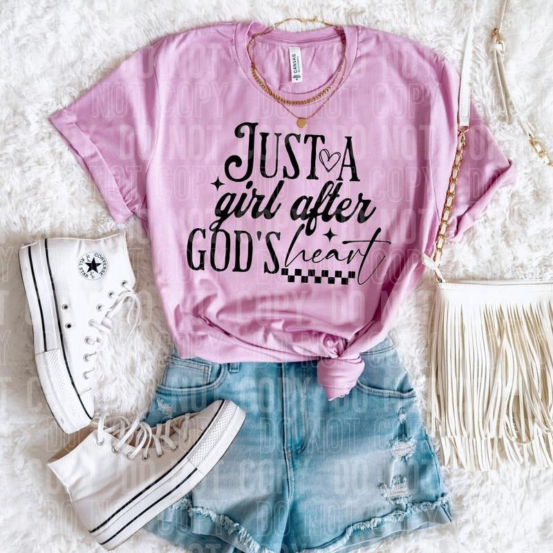 Just A Girl After God's Heart DTF Transfers - THIS IS NOT A SHIRT Hoodie, Sweatshirt | RetroVerseTees.com