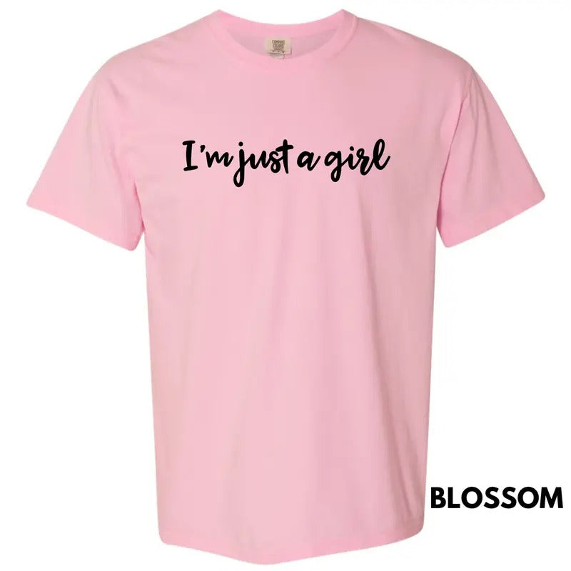 Just A Girl Comfort Colors T-Shirt 'NLB' Hoodie, Sweatshirt | RetroVerseTees.com
