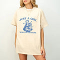 Just A Girl Who Loves Books Retro T-Shirt, Unisex Adult T Shirt, Vintage 90s Theme Reading T Shirt, Nostalgia T Shirt,...