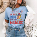 Just Here For The Wieners Shirt, Hot Dog T-Shirt, 4th of July Shirt Funny, Independence Day Tee, Retro America Patriotic...