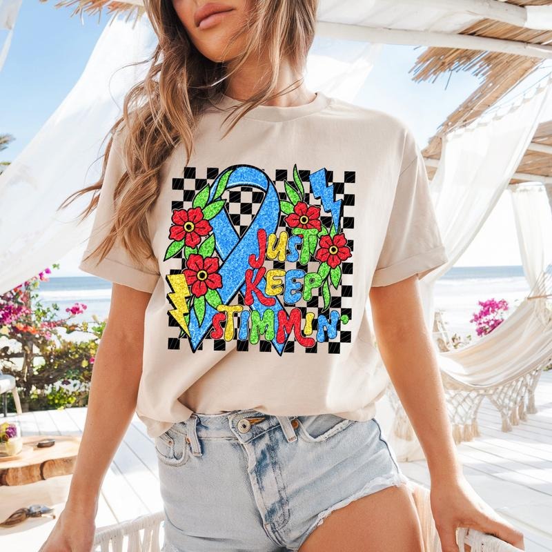 Just Keep Stimmin' DTF Transfers - THIS IS NOT A SHIRT Hoodie, Sweatshirt | RetroVerseTees.com