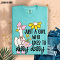 Just a girl who likes to Dilly Dally DTF Transfers - THIS IS NOT A SHIRT Hoodie, Sweatshirt | RetroVerseTees.com