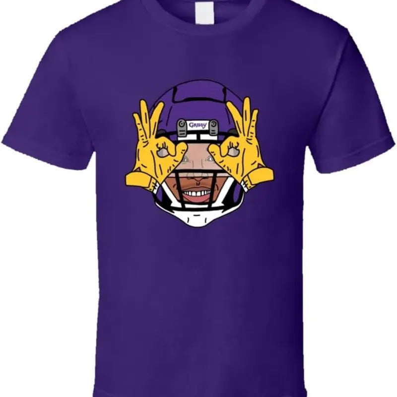 Justin Jefferson Big Head Minnesota Wide Receiver T Shirt Hoodie, Sweatshirt | RetroVerseTees.com