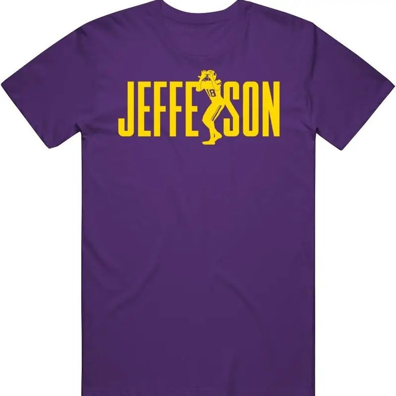Justin Jefferson Silhouette Griddy Football Fan T Shirt Hoodie, Sweatshirt | RetroVerseTees.com