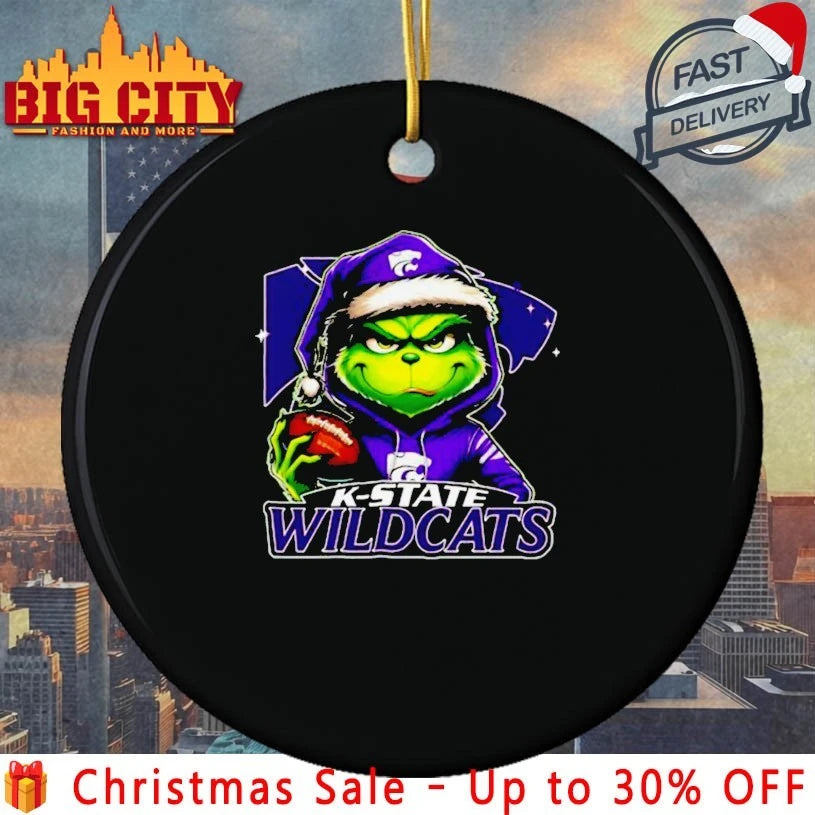 K-state Wildcats Grinch Christmas Football Shirt