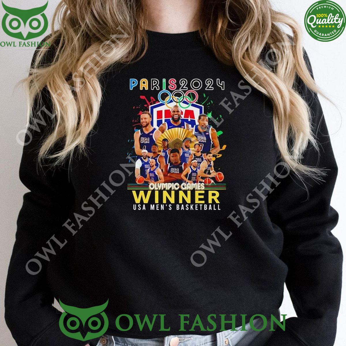 Olympic Games Winner Paris Usa 2024 Usa Mens Basketball t Shirt
