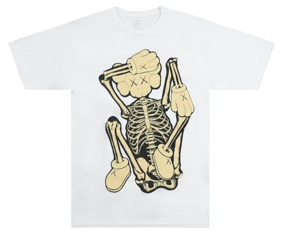 KAWS Skeleton New Fiction T-Shirt Bone 2021 (KAWS-SS01) Men's Size S-XL Hoodie, Sweatshirt | RetroVerseTees.com
