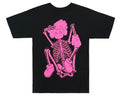 KAWS Skeleton New Fiction T-Shirt Pink 2021 (KAWS-SS02) Men's Size S-XXL Hoodie, Sweatshirt | RetroVerseTees.com