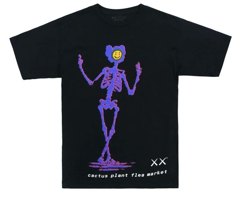 KAWS x Cactus Plant Flea Market T-shirt Black Hoodie, Sweatshirt | RetroVerseTees.com