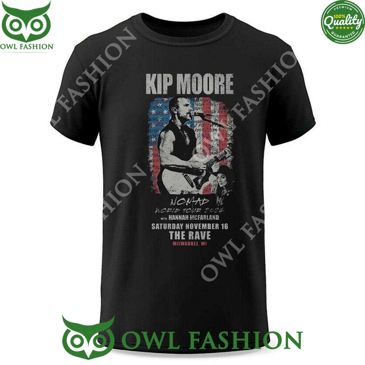 Hannah Mcfarland November 16 The Rave Kip Moore Nomad World Tour 2024 Milwaukee Wi Shirt