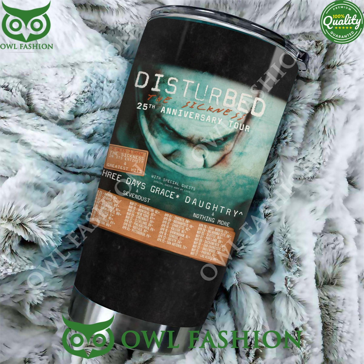 Disturbed The Sickness 25th Anniversary Tour Tumbler Cup