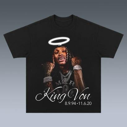 KING VON Bootleg Vintage T-shirt, Vintage 90s Rap Tee Streetwear Casual Classic Cotton Fabric Hoodie, Sweatshirt