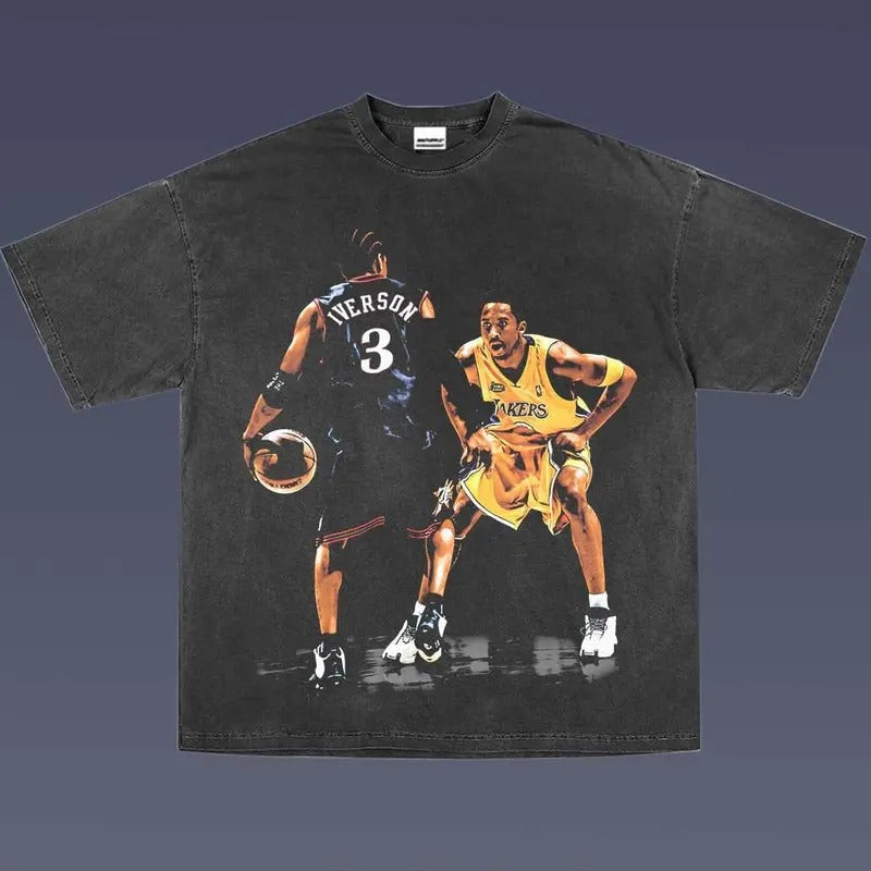 KOBE VS IVERSON 2.11 TEE | VINTAGE TEE GRAPHIC T-SHIRT SWEATSHIRT HOODIE | SPORT TEE -  GIFT FOR FAN | RetroVerseTees.com
