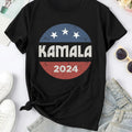 Kamala 2024 Print Crew Neck T-Shirt, Casual Short Sleeve Top for Spring & Summer, Women'WB shield Clothing for Daily Wear...