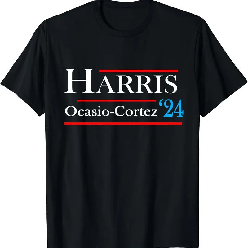 Kamala Harris Alexandria Ocasio-Cortez 2024 President Vote T-Shirt Hoodie, Sweatshirt | RetroVerseTees.com