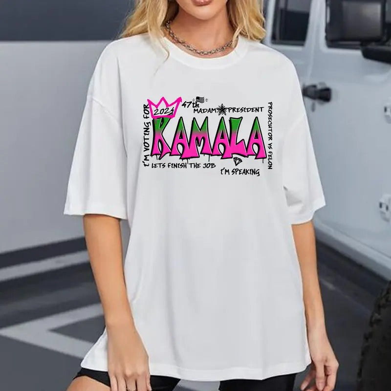 Kamala Let's Finish The Job Shirt, Madam President Kamala Harris 2024 Shirt, President 2024 Shirt, Kamala Harris Shirt,...
