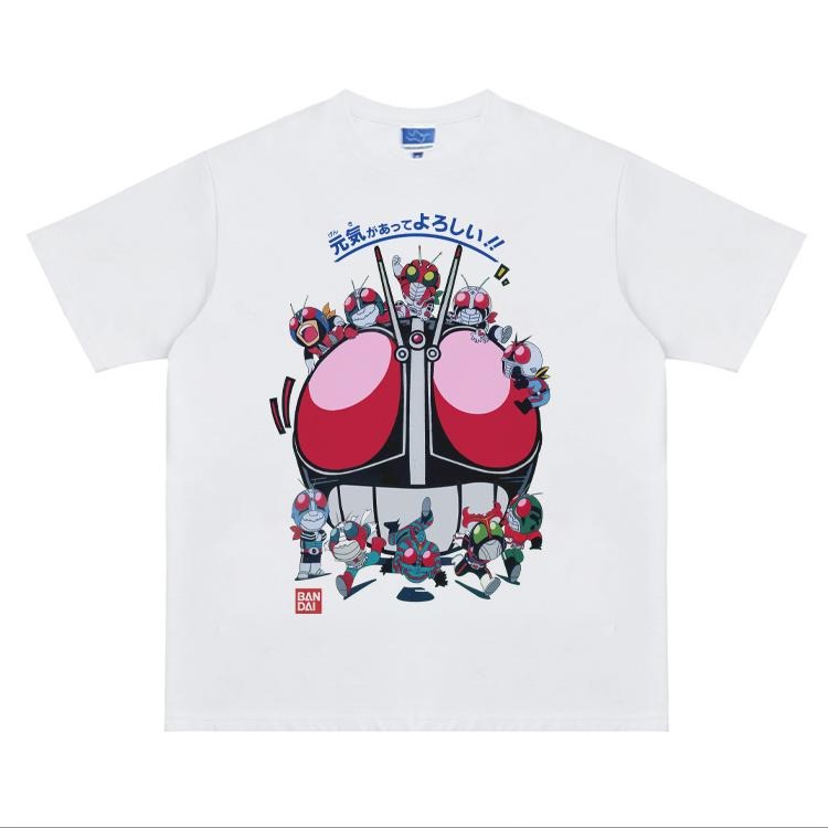 Kamen Rider "Chibi Head" Heavyweight Vintage Tee 100% Cotton OVERSIZED Anime T-shirt Menswear Top Crew Necks Tshirt...