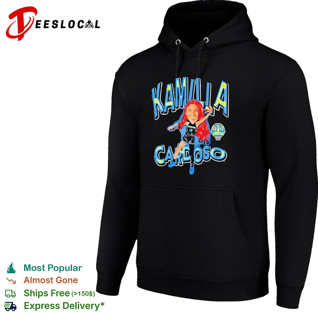 Kamilla Cardoso Chicago Sky WNBA Basketball Kamilla Cardoso Caricature Player shirt