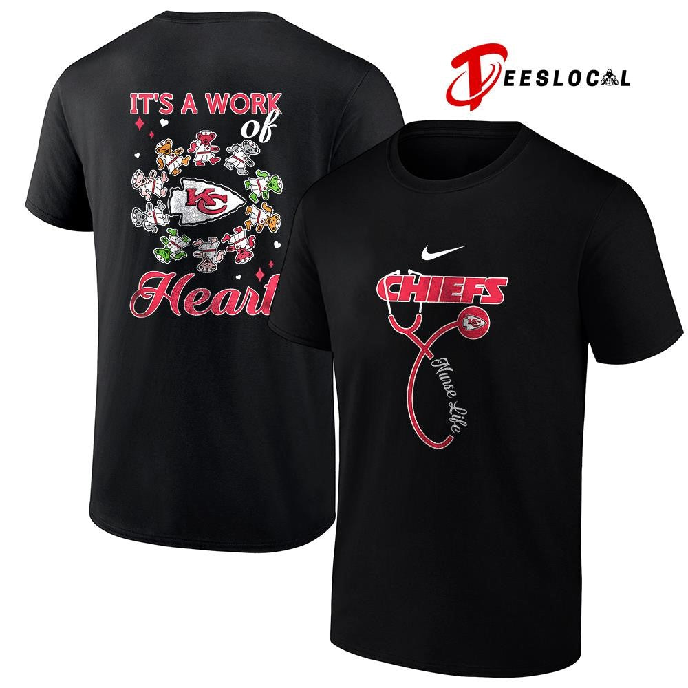 Kansas City Chiefs x Grateful Dead Nurse it’s a work of heart bears shirt