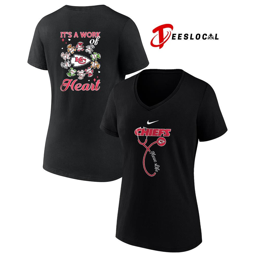 Kansas City Chiefs x Grateful Dead Nurse it’s a work of heart bears shirt