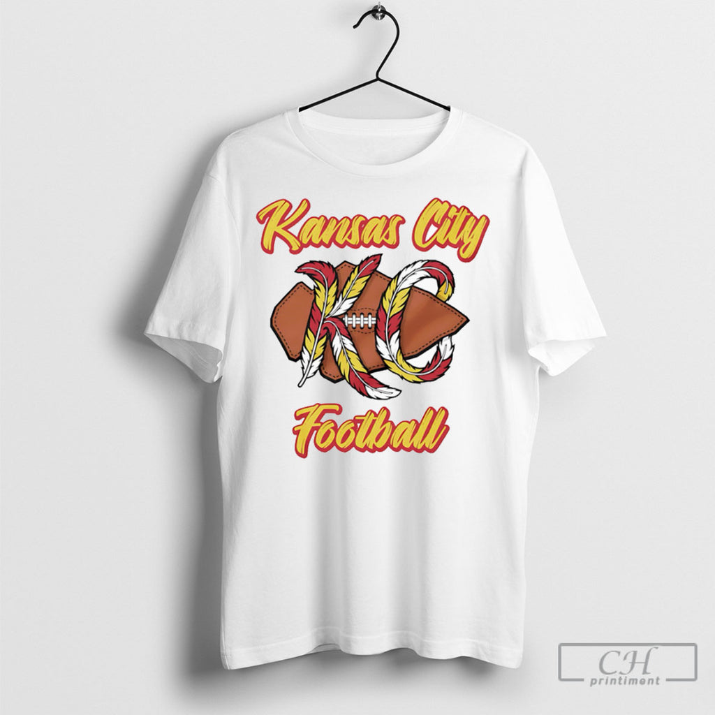 Kansas City Football Feathers T Shirt