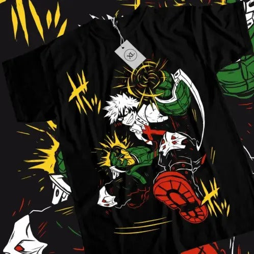 Katsuki Bakugo T-Shirt Manga My Hero Academia Anime Black Tshirt Tee All Size Hoodie, Sweatshirt | RetroVerseTees.com