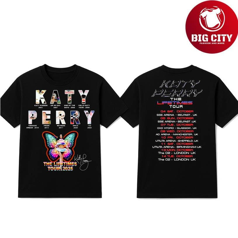 Katy Perry The Lifetime Tour Concert 2025 Two Sided Shirt