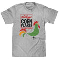 Kellogg's Corn Flakes Cereal Rooster T-Shirt - Athletic Gray Hoodie, Sweatshirt | RetroVerseTees.com