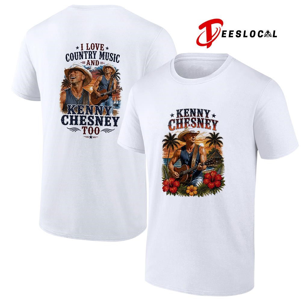 Kenny Chesney I love country music graphic shirt