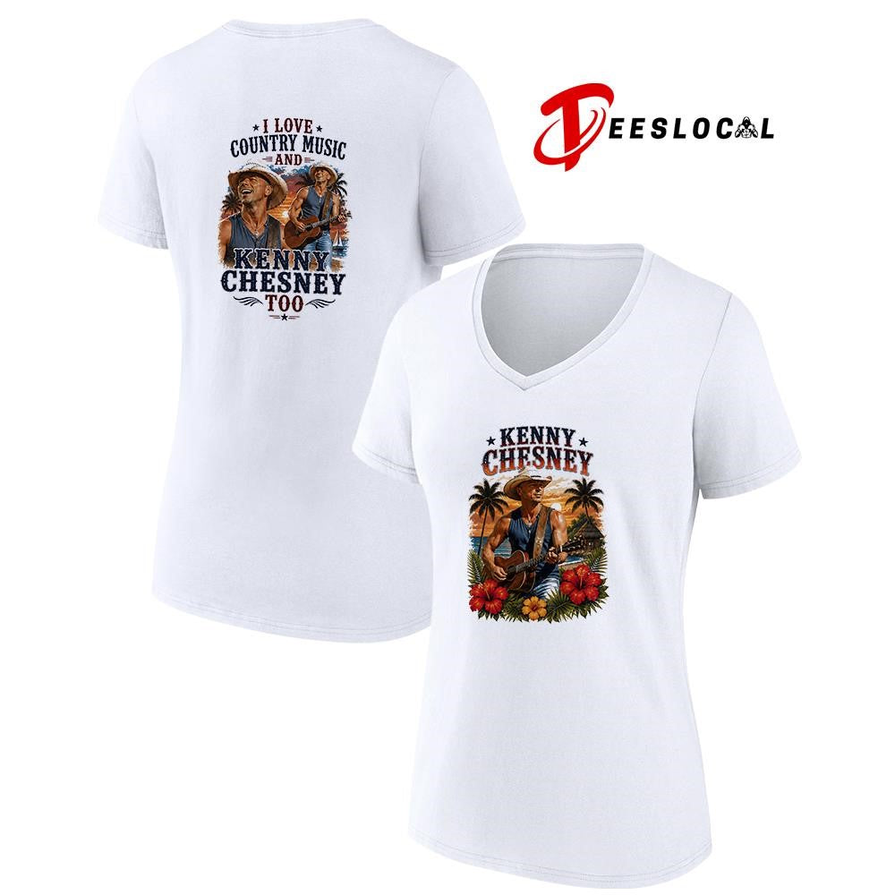 Kenny Chesney I love country music graphic shirt