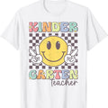 Kindergarten Teacher Team Hippie Smile Face Back To School T-Shirt Hoodie, Sweatshirt | RetroVerseTees.com