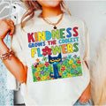Kindness Grows The Coolest Flowers Pet.e The Cat Shirt, Be Kind Shirt, Kindness Quote Tee, Positive Saying Sweatshirt,...