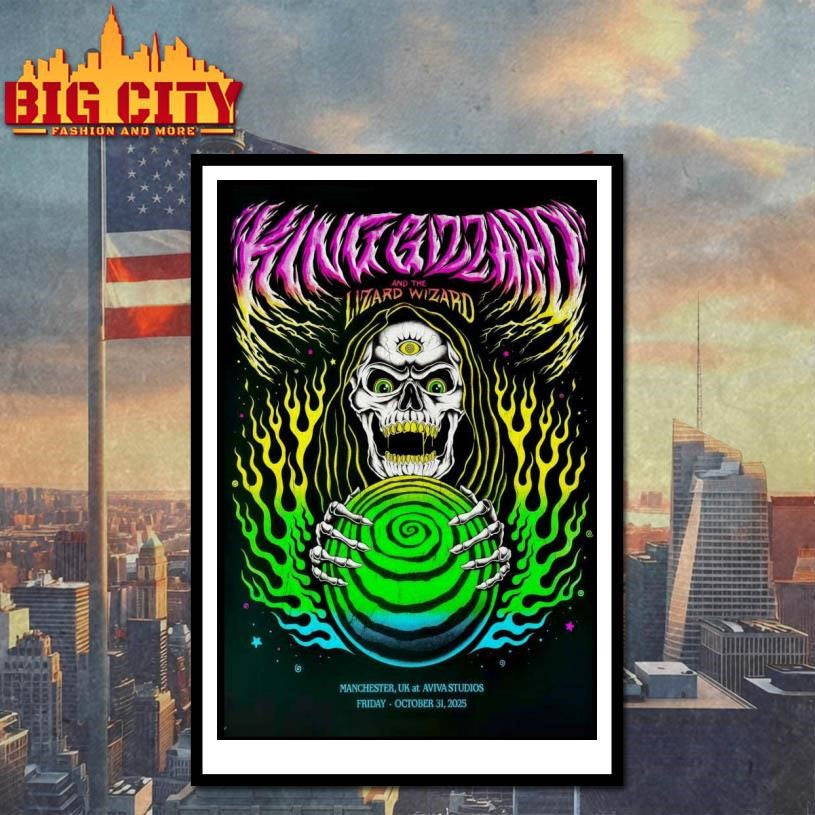 King Gizzard And The Lizard Wizard 10 31 2025 Manchester UK At Aviva Studios Poster Shirt