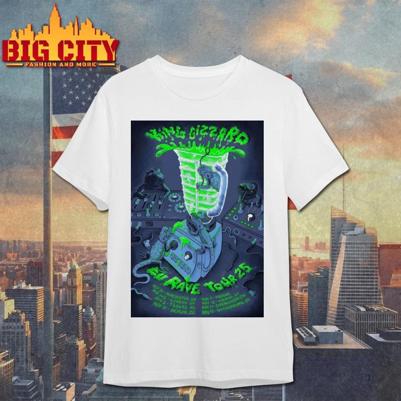 King Gizzard And The Lizard Wizard EU Rave 2025 Shows Poster Shirt