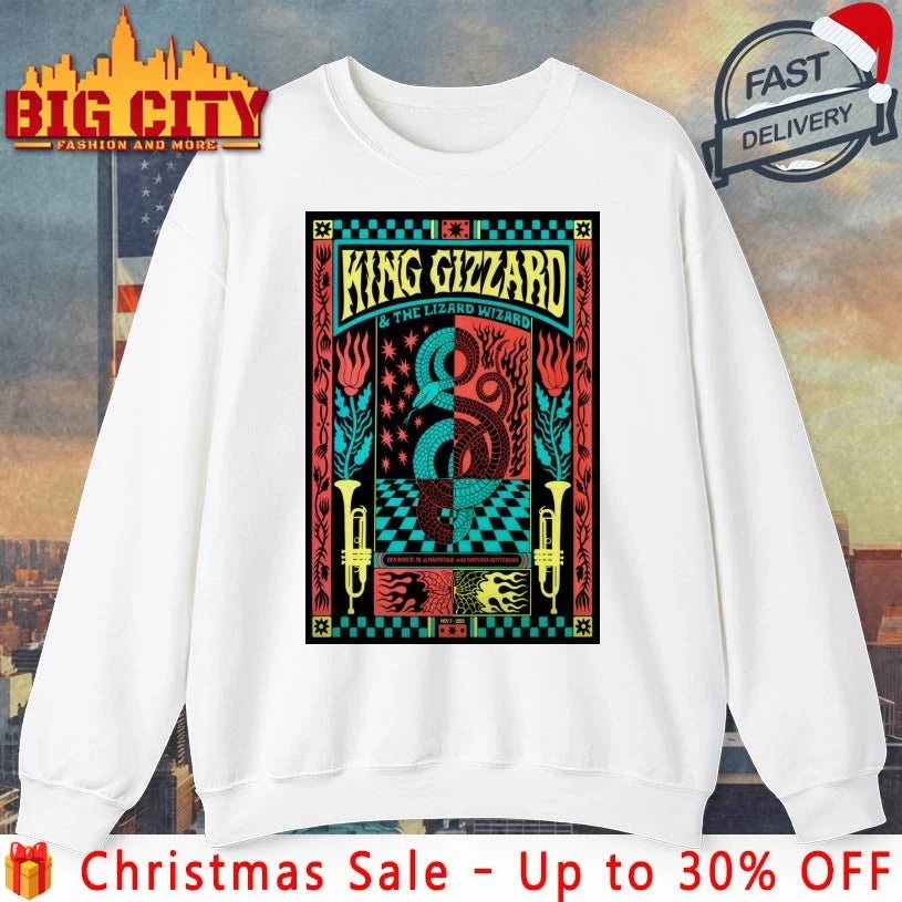 King Gizzard And The Lizard Wizard Nov 7 2025 At MAINSTAGE In Den Bosch Netherlands Poster shirt