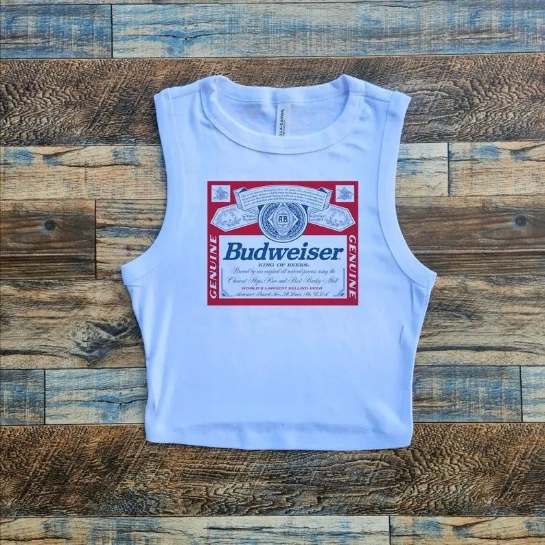 King of beer crop top, bud tshirt, ladies bud tshirt, king of beer shirt for woman, tank top, crop top