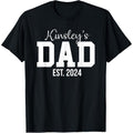 Kinsley'WB shield Dad Est. 2024 Papa Awesome Tee For Daddy T-Shirt Hoodie, Sweatshirt | RetroVerseTees.com