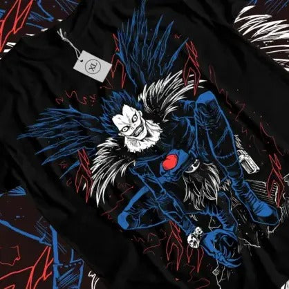 Kira Ryuk T-Shirt Death Note Horror Anime Black Graphic Tee Gifts Shirt All Size Hoodie, Sweatshirt | RetroVerseTees.com