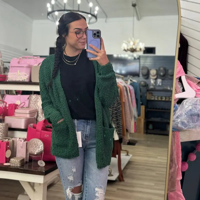 Knitted Cardigan In Dark Green T-Shirts, Hoodie, Sweatshirt | RetroVerseTees.com