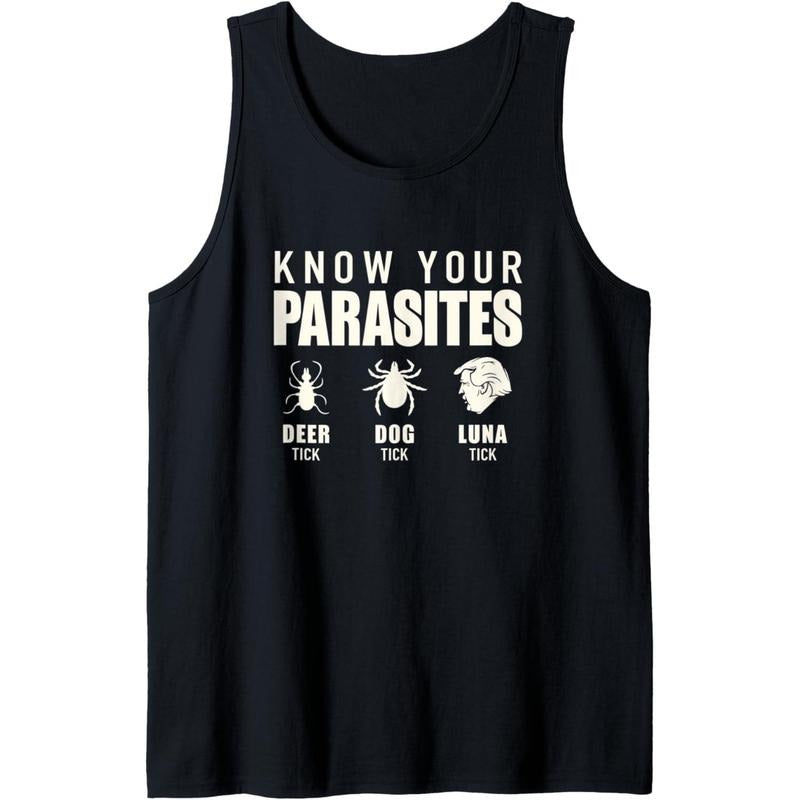 Know Your Parasites Anti-Trump Political Tank Top Made in USA T-Shirts, Hoodie, Sweatshirt | RetroVerseTees.com