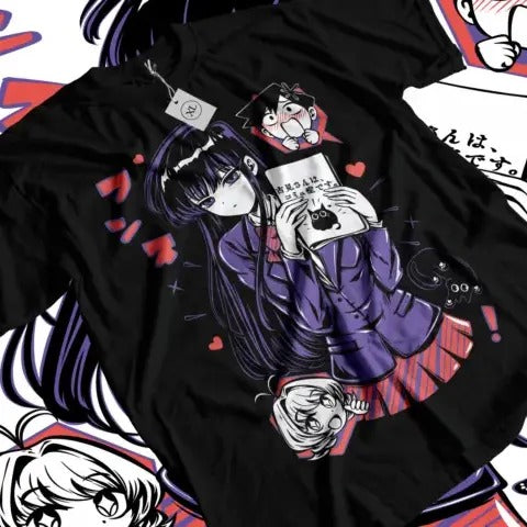 Komi san Can't Communicate T-Shirt,hitohito,omoharu,ren,anime,manga,all size Hoodie, Sweatshirt | RetroVerseTees.com