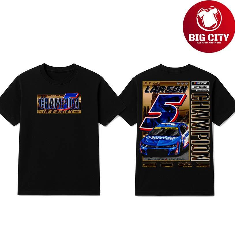 Kyle Larson No.5 Champion 2025 Two Sided Shirt