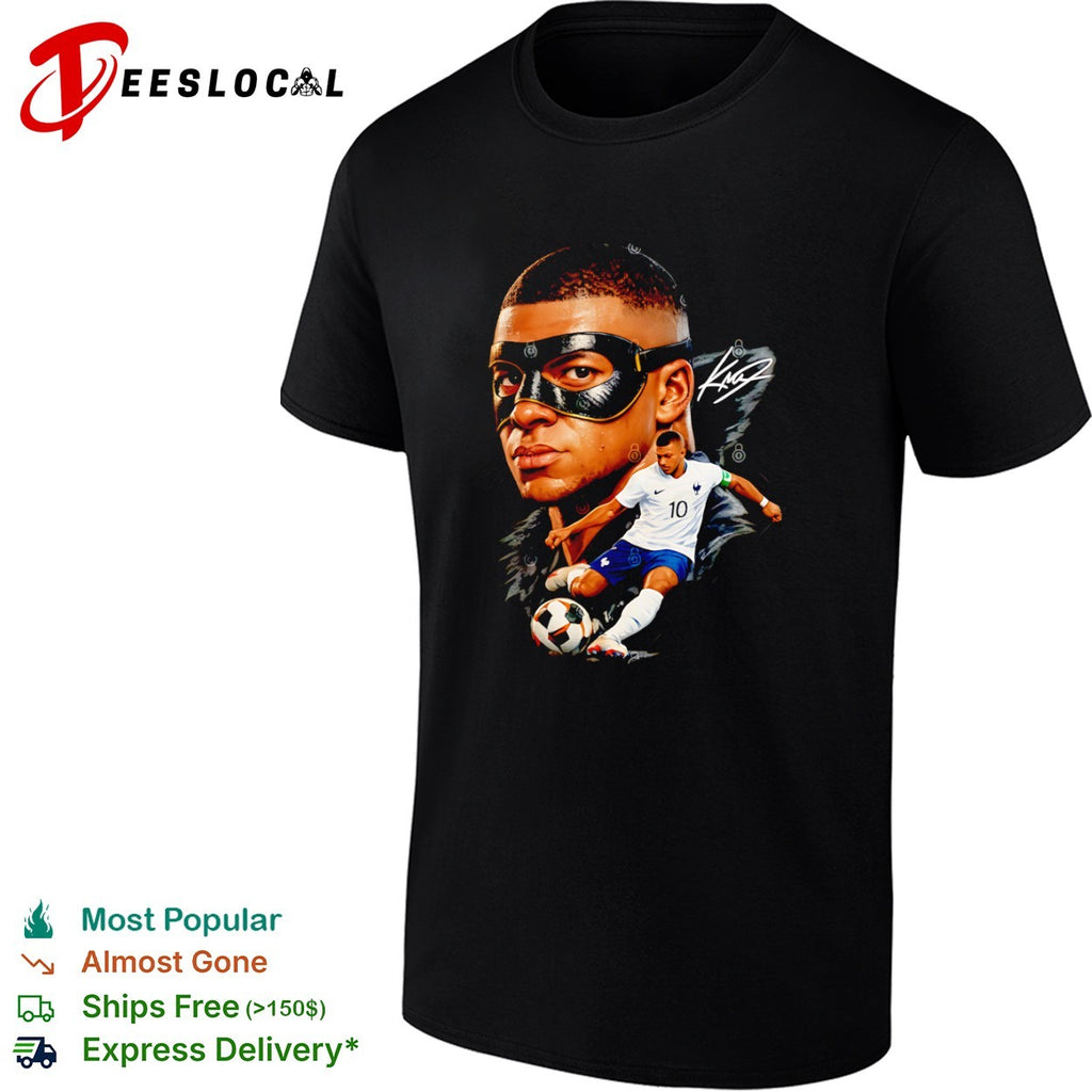 Kylian Mbappé France National Team Signature Portrait shirt
