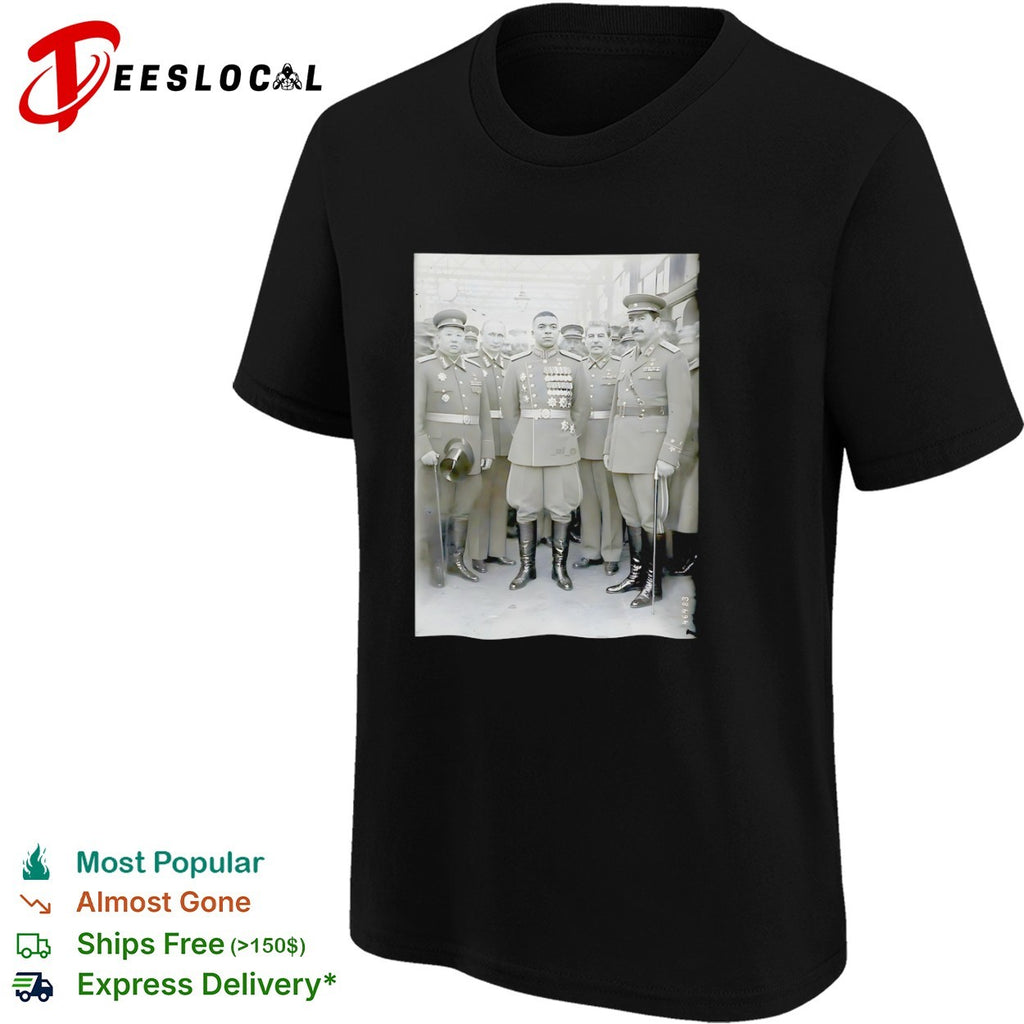 Kylian Mbappé with Vladimir Putin and Joseph Stalin Vintage Edit shirt