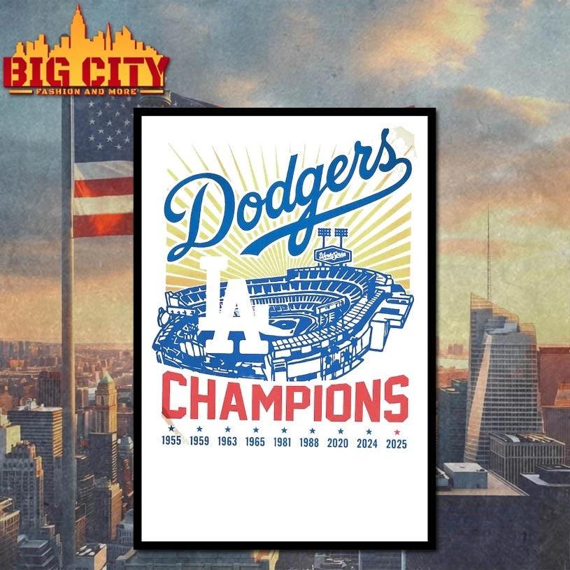 LA Baseball World Series Champion 1955 1959 1963 1965 1981 1988 2020 2024 2025 shirt