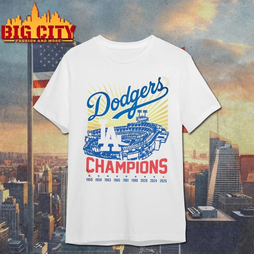 LA Baseball World Series Champion 1955 1959 1963 1965 1981 1988 2020 2024 2025 shirt