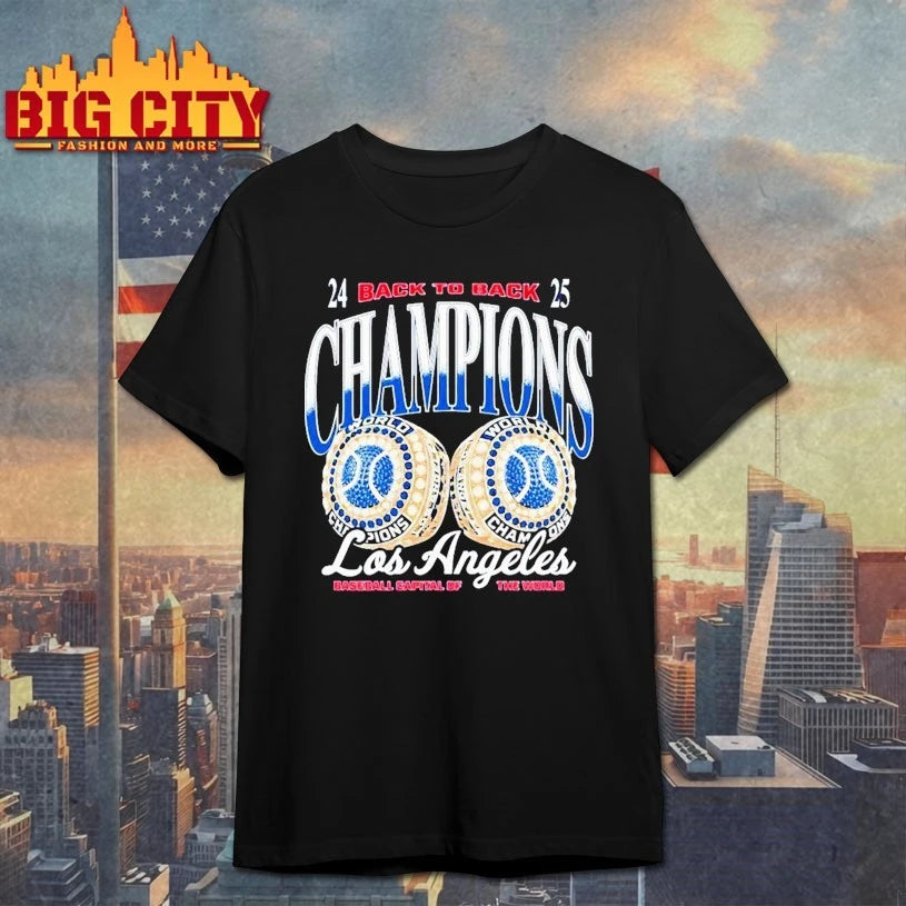 LA Dodgers 2024-2025 Back To Back Rings shirt